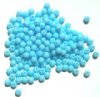 100 4mm Opaque Light Blue Round Glass Beads